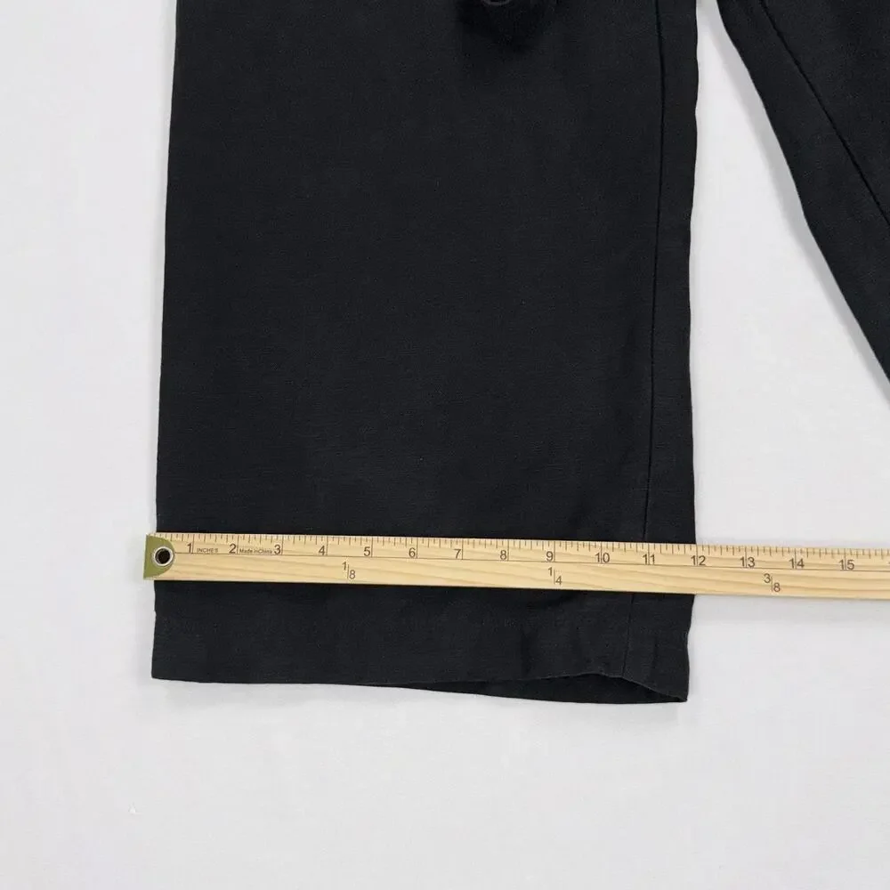 Aritzia Wilfred Brax Linen Blend Cut Out Jumpsuit Women's 2 Black Wide Leg